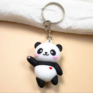 1pc Cute Panda Keychain, Cartoon Bag Car Key Pendant, Small Gift